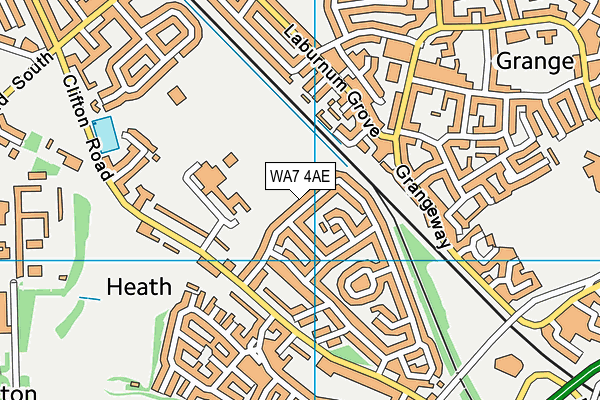 WA7 4AE map - OS VectorMap District (Ordnance Survey)