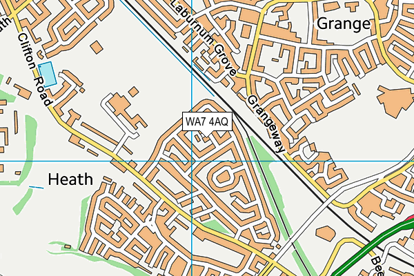 WA7 4AQ map - OS VectorMap District (Ordnance Survey)
