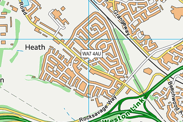 WA7 4AU map - OS VectorMap District (Ordnance Survey)