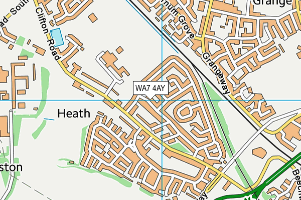 WA7 4AY map - OS VectorMap District (Ordnance Survey)