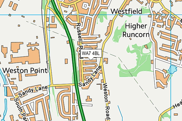 WA7 4BL map - OS VectorMap District (Ordnance Survey)