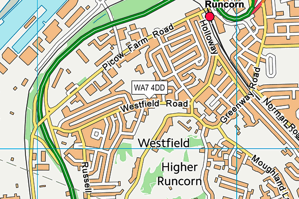 WA7 4DD map - OS VectorMap District (Ordnance Survey)