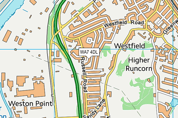 WA7 4DL map - OS VectorMap District (Ordnance Survey)