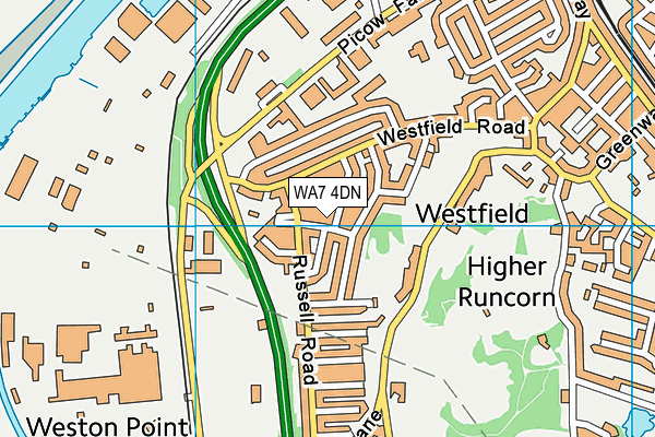 WA7 4DN map - OS VectorMap District (Ordnance Survey)