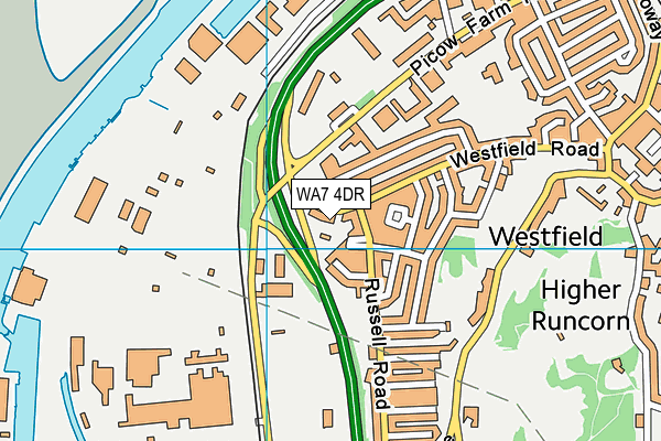 WA7 4DR map - OS VectorMap District (Ordnance Survey)