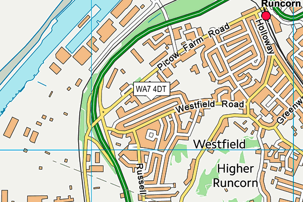 WA7 4DT map - OS VectorMap District (Ordnance Survey)
