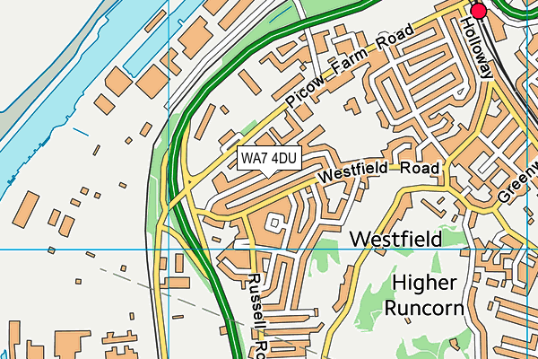 WA7 4DU map - OS VectorMap District (Ordnance Survey)