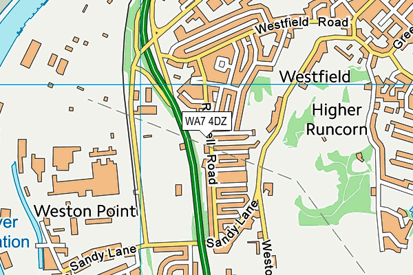 WA7 4DZ map - OS VectorMap District (Ordnance Survey)