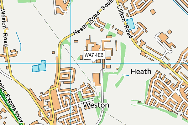 WA7 4EB map - OS VectorMap District (Ordnance Survey)