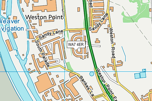WA7 4ER map - OS VectorMap District (Ordnance Survey)