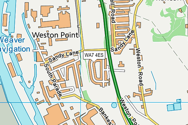WA7 4ES map - OS VectorMap District (Ordnance Survey)