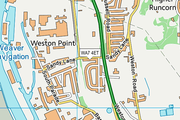 WA7 4ET map - OS VectorMap District (Ordnance Survey)