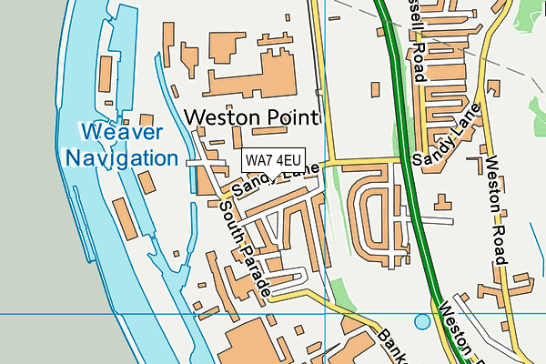 WA7 4EU map - OS VectorMap District (Ordnance Survey)