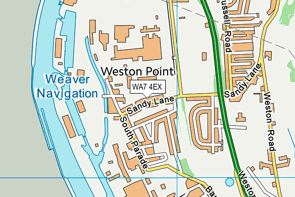 WA7 4EX map - OS VectorMap District (Ordnance Survey)