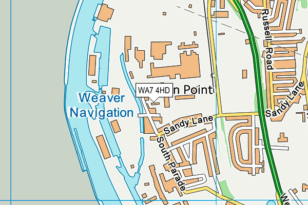 WA7 4HD map - OS VectorMap District (Ordnance Survey)
