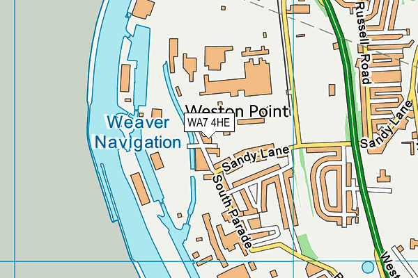 WA7 4HE map - OS VectorMap District (Ordnance Survey)