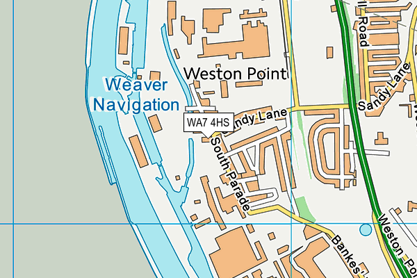WA7 4HS map - OS VectorMap District (Ordnance Survey)