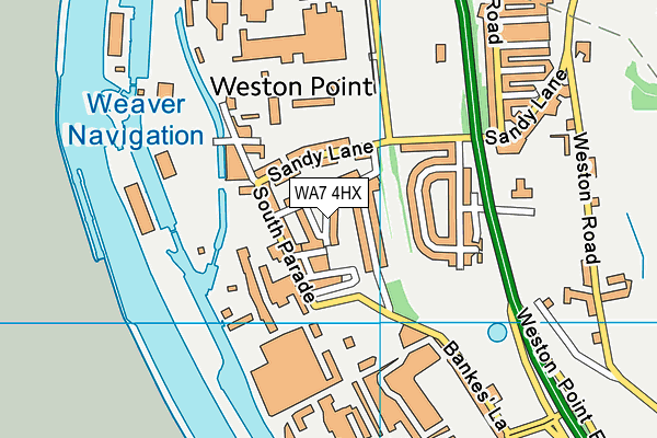 WA7 4HX map - OS VectorMap District (Ordnance Survey)