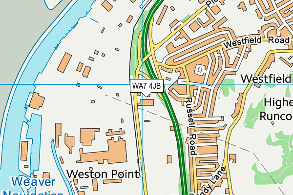 WA7 4JB map - OS VectorMap District (Ordnance Survey)