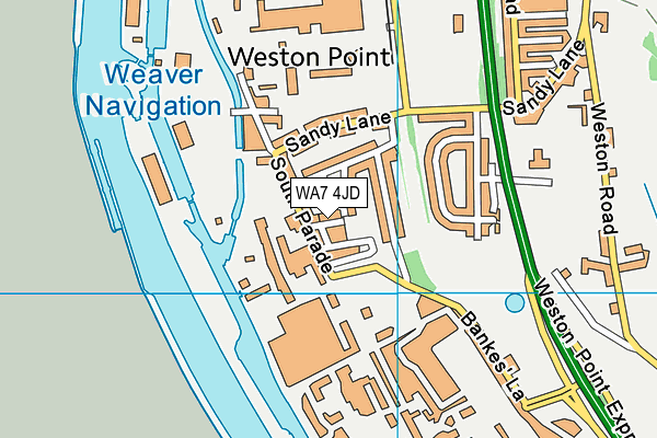 WA7 4JD map - OS VectorMap District (Ordnance Survey)