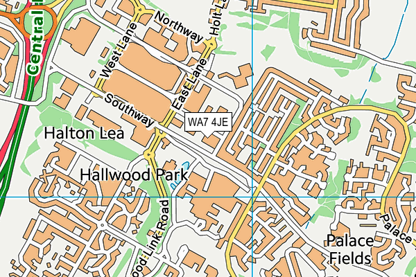 WA7 4JE map - OS VectorMap District (Ordnance Survey)