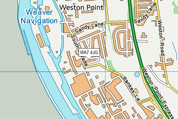 WA7 4JG map - OS VectorMap District (Ordnance Survey)