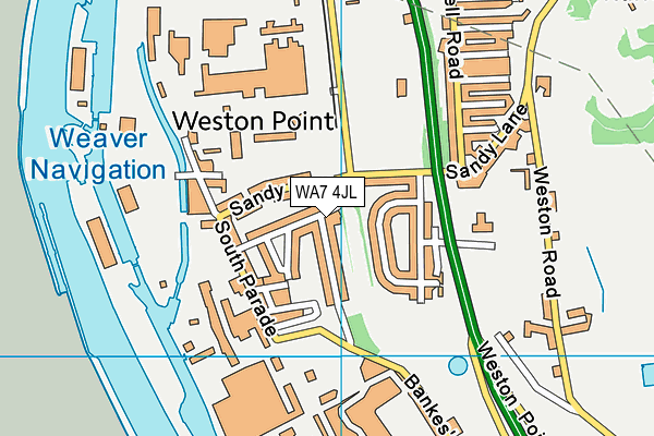 WA7 4JL map - OS VectorMap District (Ordnance Survey)