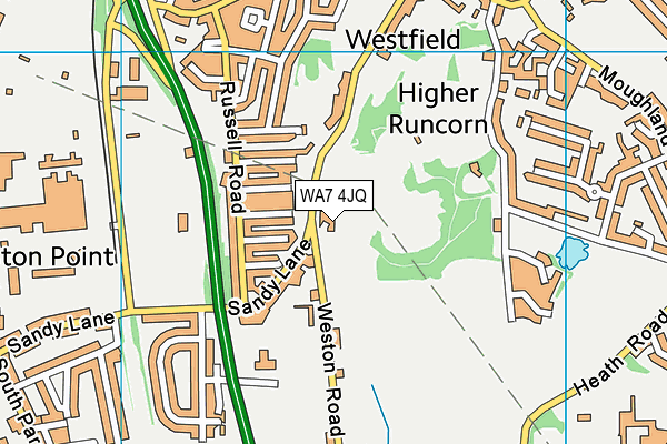 WA7 4JQ map - OS VectorMap District (Ordnance Survey)