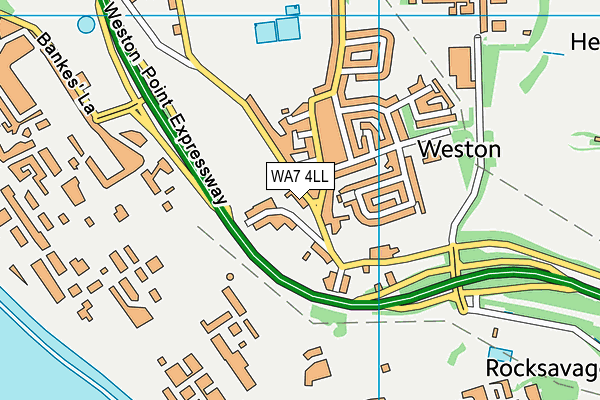 WA7 4LL map - OS VectorMap District (Ordnance Survey)