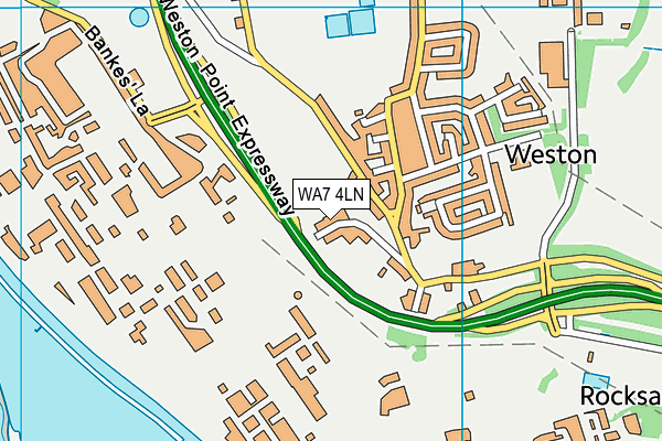 WA7 4LN map - OS VectorMap District (Ordnance Survey)