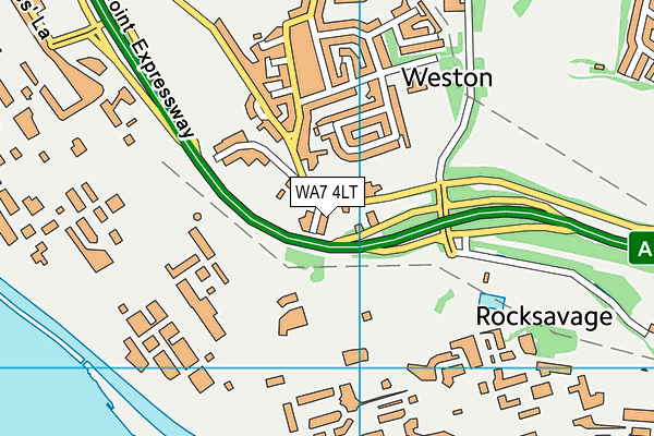 WA7 4LT map - OS VectorMap District (Ordnance Survey)