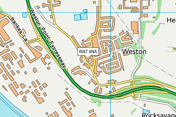 WA7 4NA map - OS VectorMap District (Ordnance Survey)