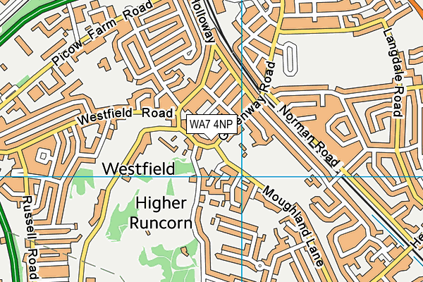 WA7 4NP map - OS VectorMap District (Ordnance Survey)
