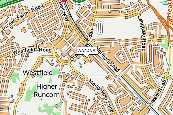 WA7 4NS map - OS VectorMap District (Ordnance Survey)