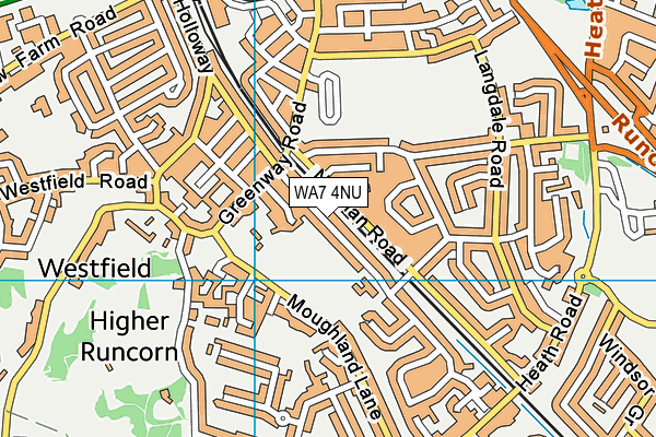 WA7 4NU map - OS VectorMap District (Ordnance Survey)