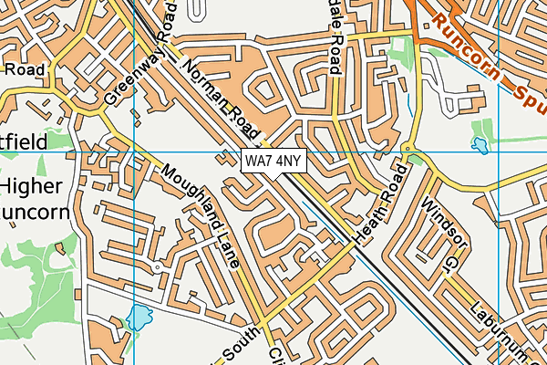 WA7 4NY map - OS VectorMap District (Ordnance Survey)