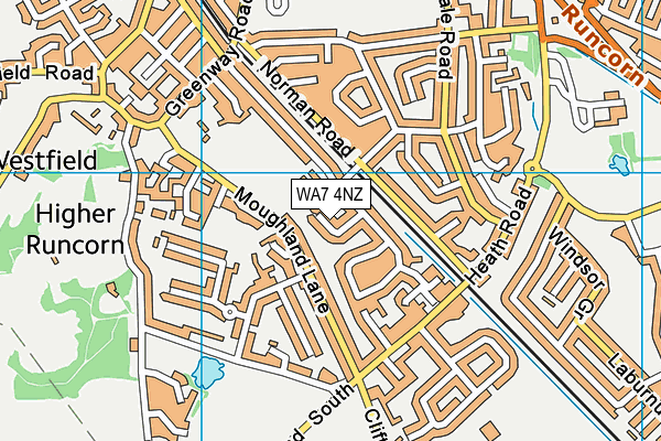 WA7 4NZ map - OS VectorMap District (Ordnance Survey)