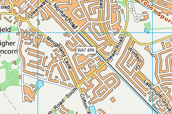 WA7 4PA map - OS VectorMap District (Ordnance Survey)