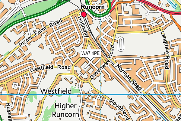 WA7 4PE map - OS VectorMap District (Ordnance Survey)