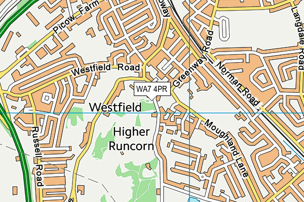 WA7 4PR map - OS VectorMap District (Ordnance Survey)
