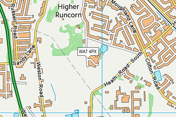 WA7 4PX map - OS VectorMap District (Ordnance Survey)