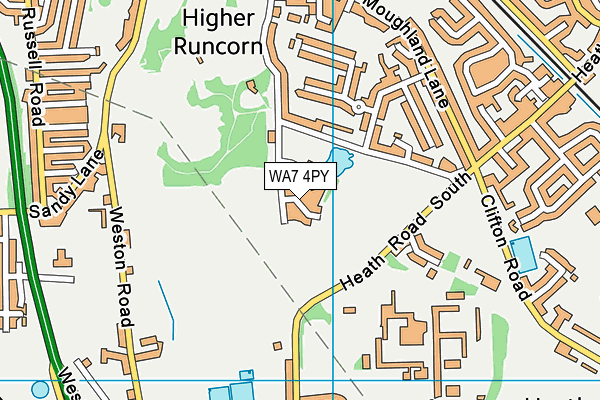 WA7 4PY map - OS VectorMap District (Ordnance Survey)