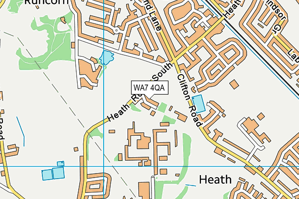 WA7 4QA map - OS VectorMap District (Ordnance Survey)