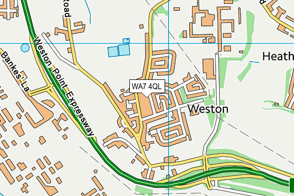 WA7 4QL map - OS VectorMap District (Ordnance Survey)