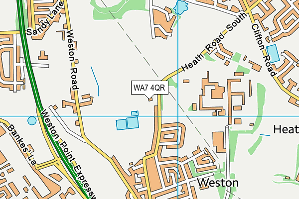 WA7 4QR map - OS VectorMap District (Ordnance Survey)