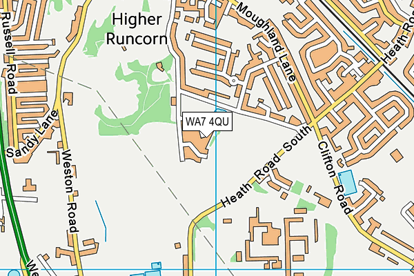 WA7 4QU map - OS VectorMap District (Ordnance Survey)