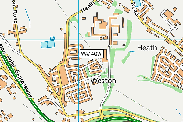 WA7 4QW map - OS VectorMap District (Ordnance Survey)