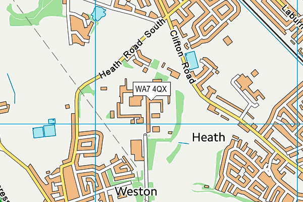 Heath Leisure map (WA7 4QX) - OS VectorMap District (Ordnance Survey)