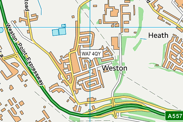 WA7 4QY map - OS VectorMap District (Ordnance Survey)