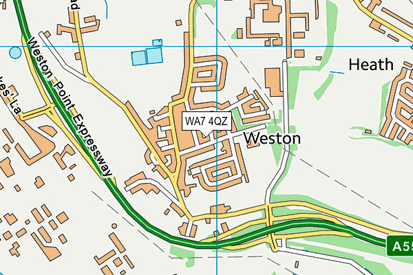 WA7 4QZ map - OS VectorMap District (Ordnance Survey)